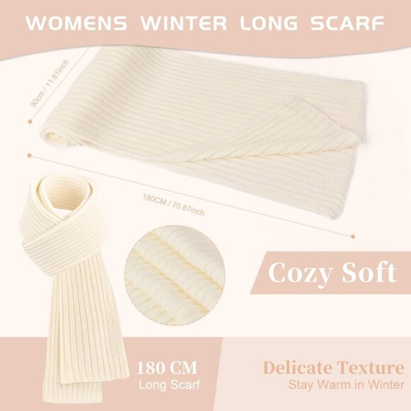Womens Winter Knit Beanie Hat Scarf Gloves Set Warm Touchscreen 3-in-1 - Picture 4 of 6